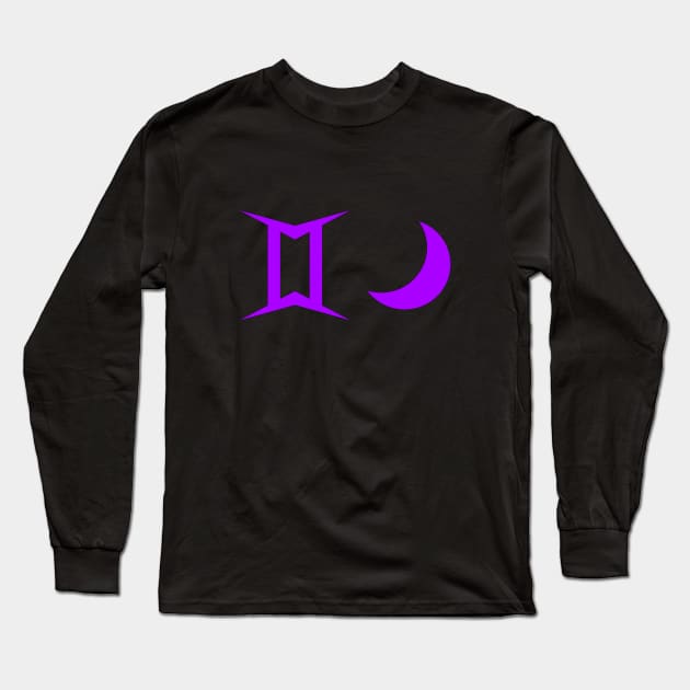 Zodiac Moon Sign: Gemini Long Sleeve T-Shirt by Sheomagi Designs